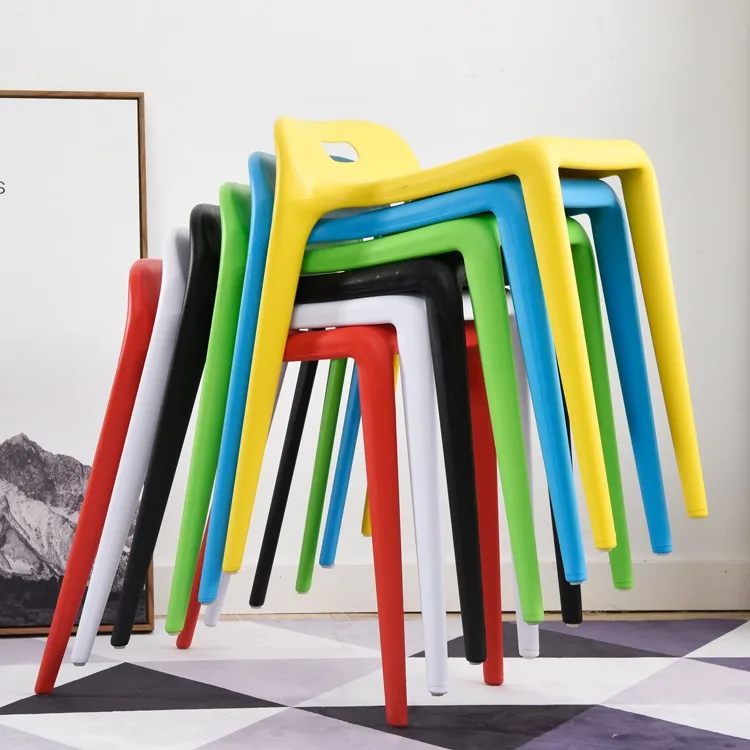 Classic Furniture Stackable Plastic Horse Dining Chair Pony Stool Plastic Stool Dining Chair