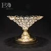 H&D Gold Crystal Votive Tealight Holders Vintage Fruit Tray Storage Vase Wedding Party Centerpiece Ornament Christmas Great Gift