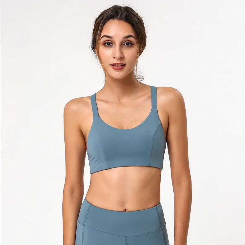 

Strappy Back Sexy High Impact Yoga Fitness Sports Bra, Customized colors