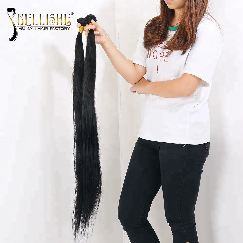 

Bellishe 40 inch brazilian remy human hair weft sale dubai, #1b