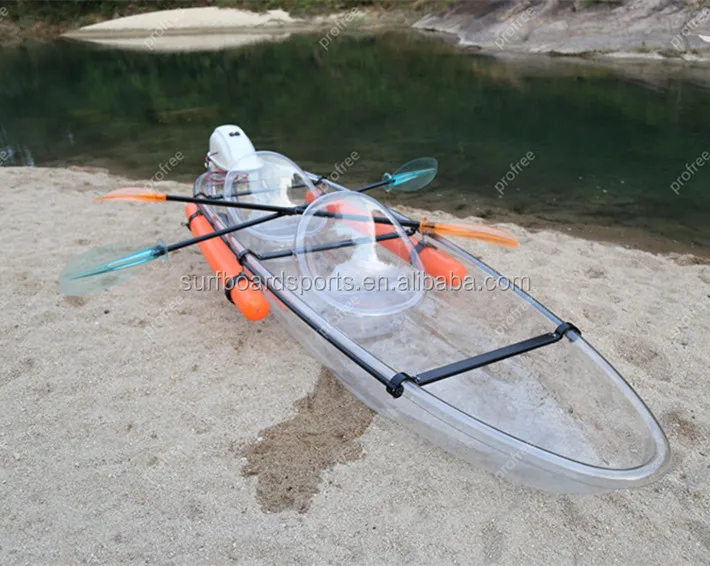 hot sale polycarbonate clear canoe with engine pc material