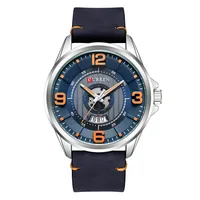 

CURREN 8305 Men's Watches Quartz Movement Fashion&Casual Auto Date Leather Band Watches