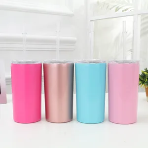 Hot Sell 12 OZ Stainless Steel Vacuum Insulated Straight Car Tumbler With Straw