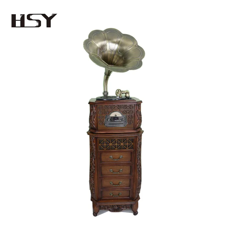 
Best quality Retro Wood Bluetooth Turntable Phonograph with USB 