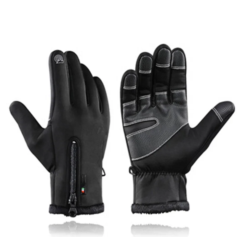 

OEM Winter Gloves Bicycle Motorcycle Warm Fleece Gloves Anti-slip Waterproof Sports Morden Gloves, Black