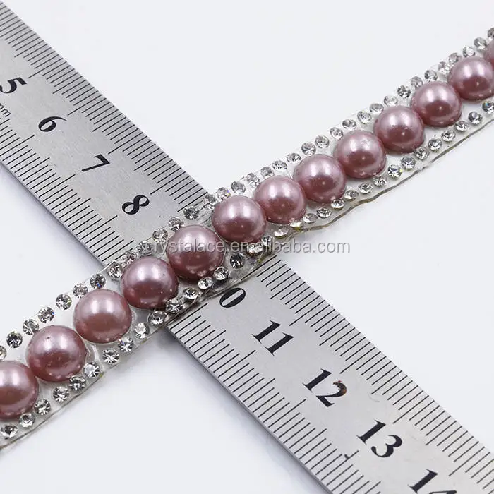 1/2 Hot Fix Pearl Rhinestone Banding Trim - Pearl (Sold by the Yard)