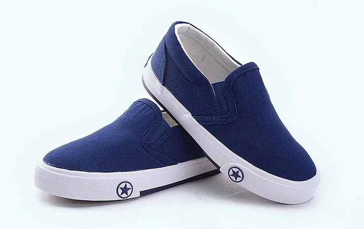 blue canvas shoes for school