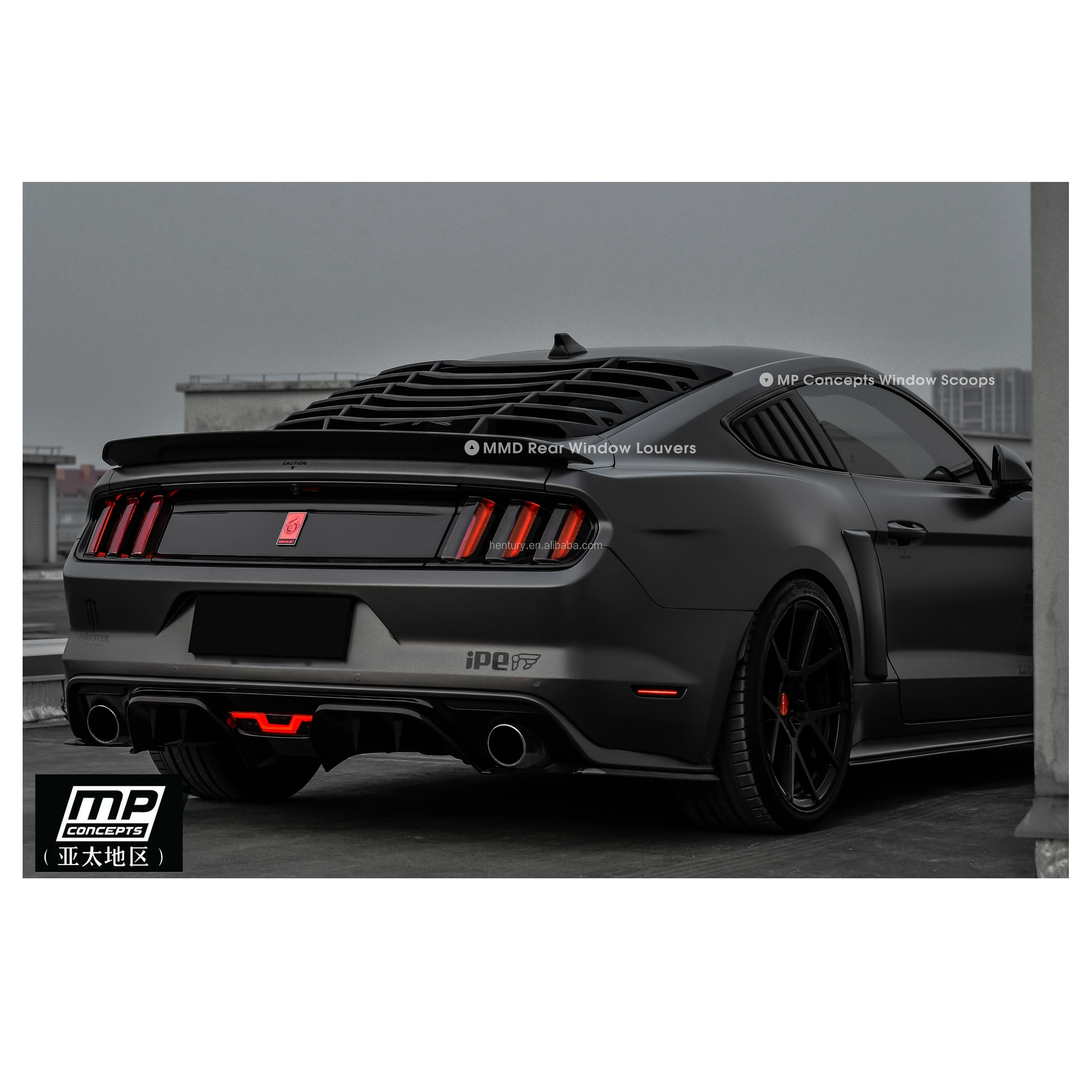 aluminum rear window louvers mustang