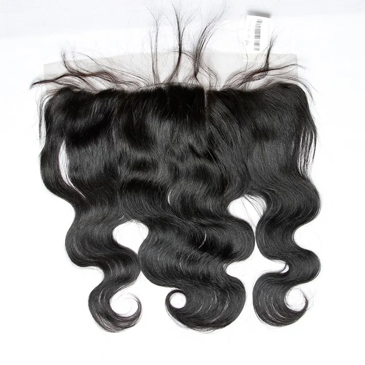 

Wholesale price swiss lace Brazilian human hair body wave pre plucked lace frontal