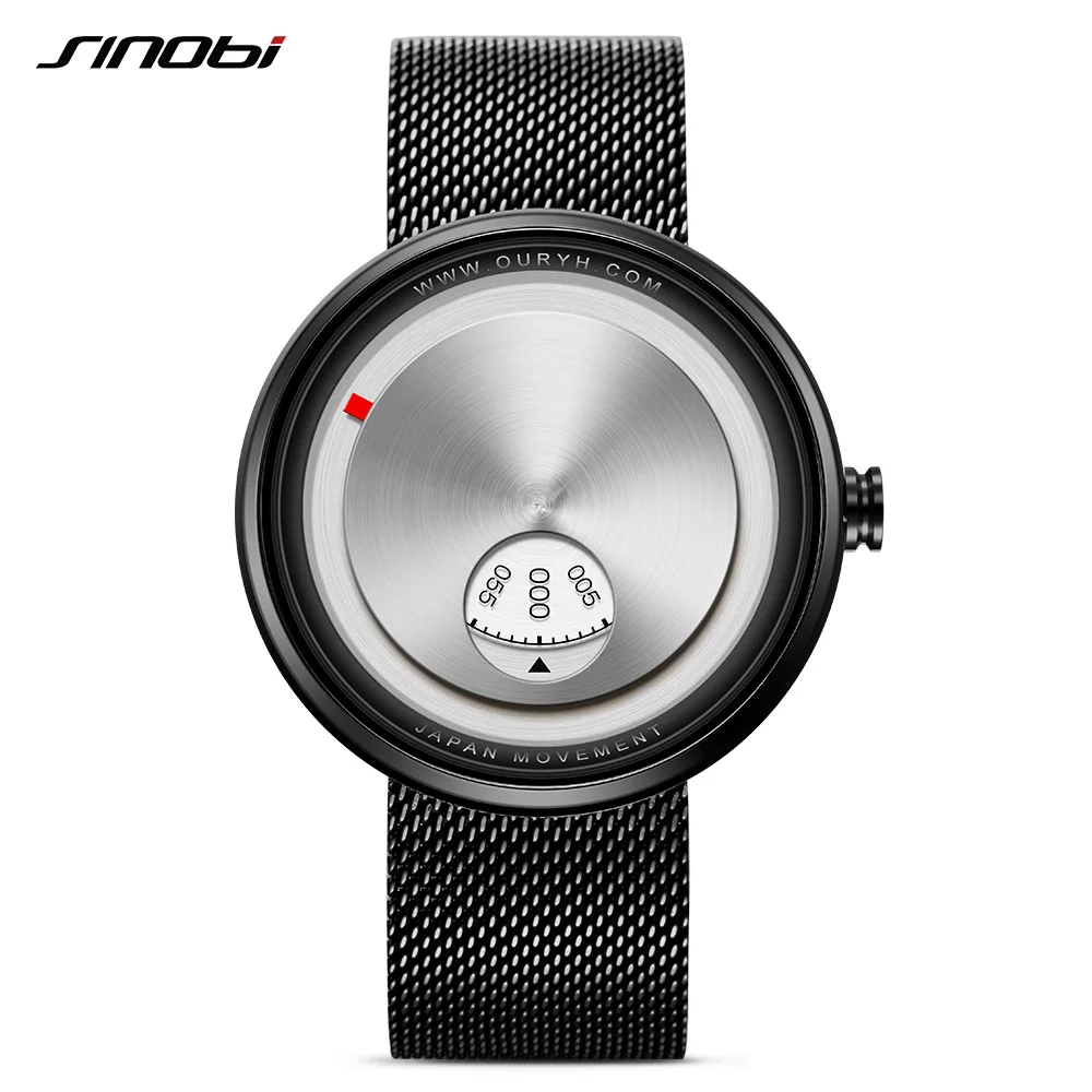 

SINOBI 9743 Men's Fashion&Casual Watches Quartz Movement Stainless Steel Band Simple Style Watch