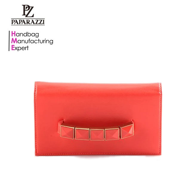 

3845 2018 Latest designer envelop clutch bag customized evening hand bag OEM European style wallet clutch purse, Red, various colors are available