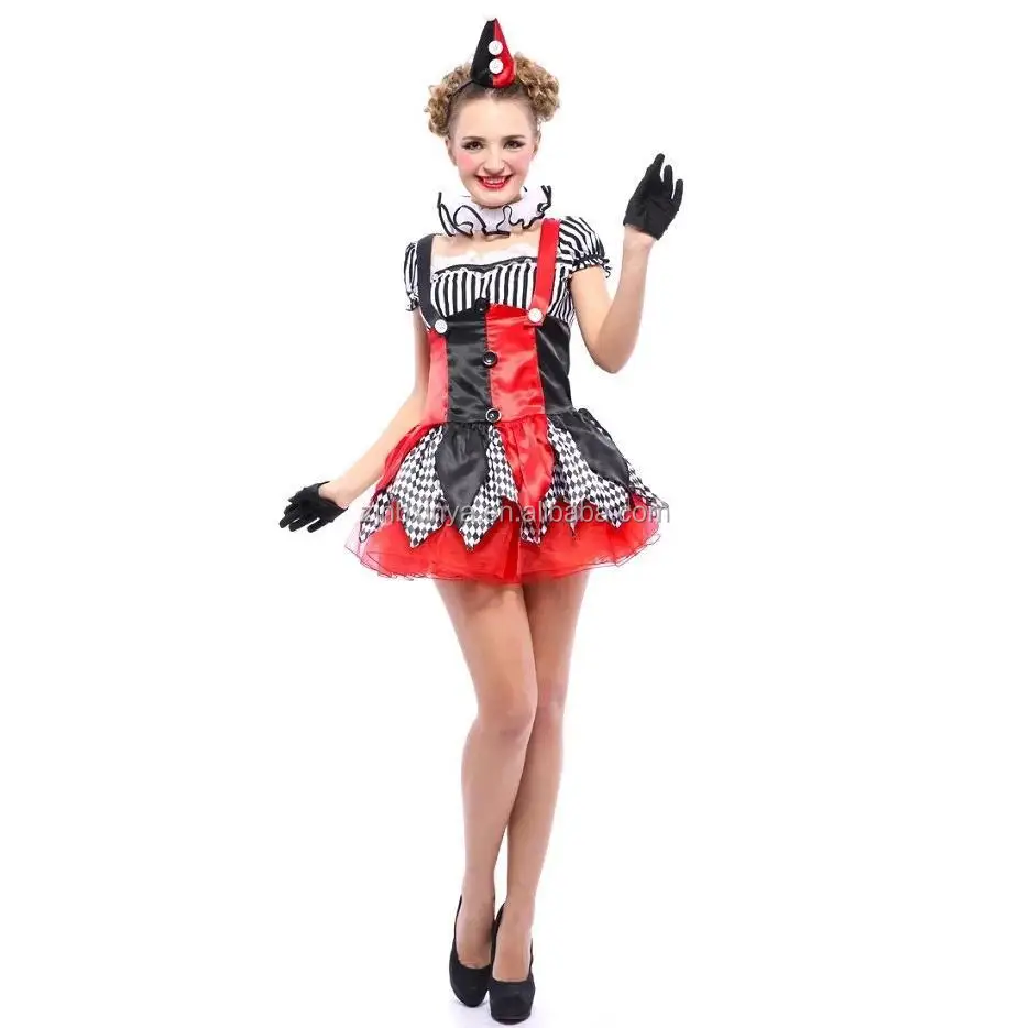 Women Sexy Clown Circus Funny Costume Clown Fancy Dress - Buy High ...