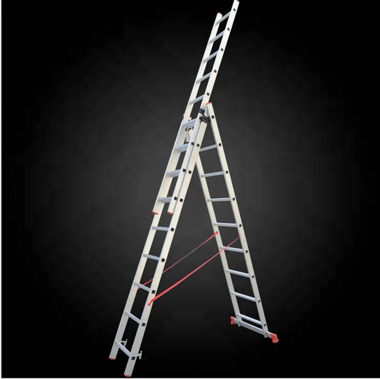 Triple Extension Aluminium Step Ladder - 9.8 Feet to 7 Meters