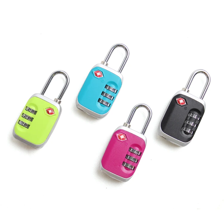 Travelsky Travel Accessories Custom Padlock Tsa Approved 3 Digit Combination Lock