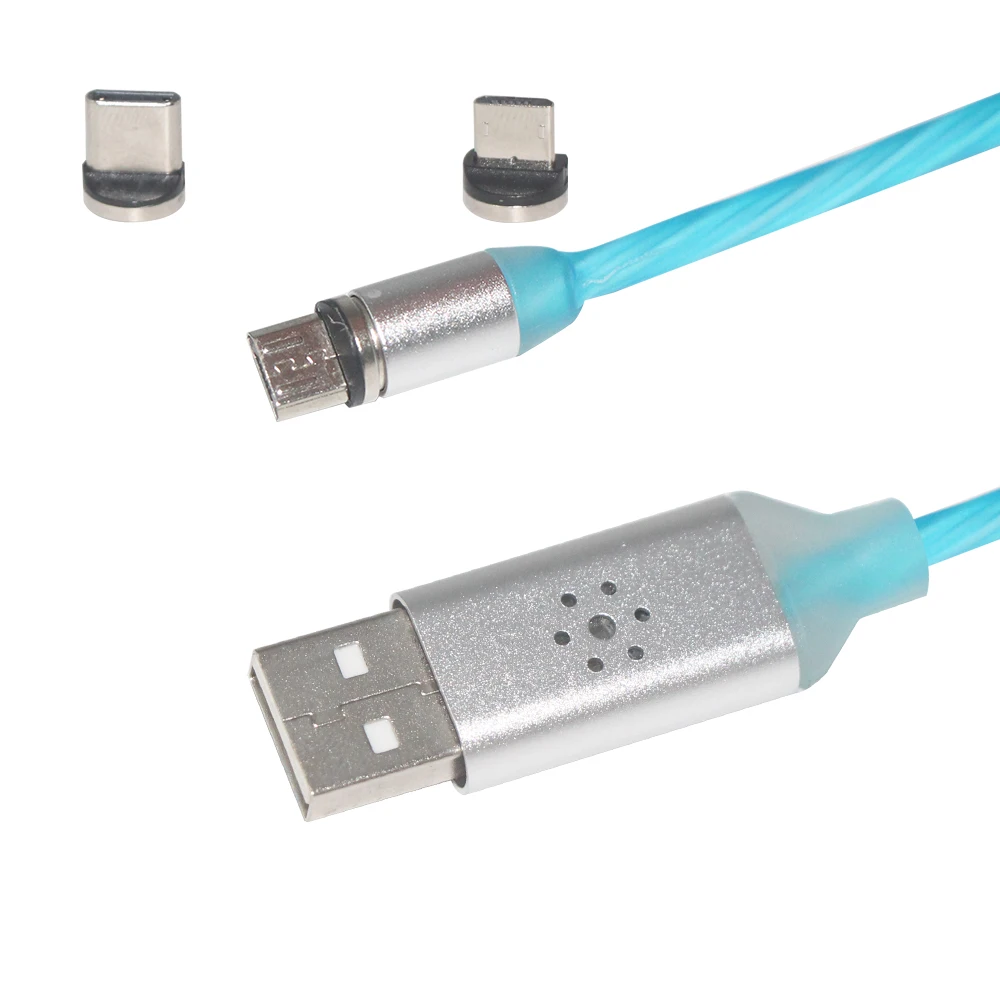 Fast Charging 3 in 1 Data All One Magnetic 1m Universal Usb C Cable With Led Light - ANKUX.COM
