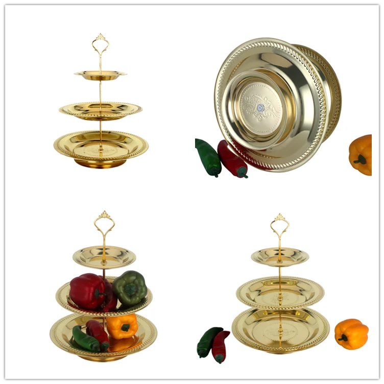 Gold Unique Wholesale Serving Trays 3 Tier Serving Trays Buy 3 Tier Serving Trays,Wholesale
