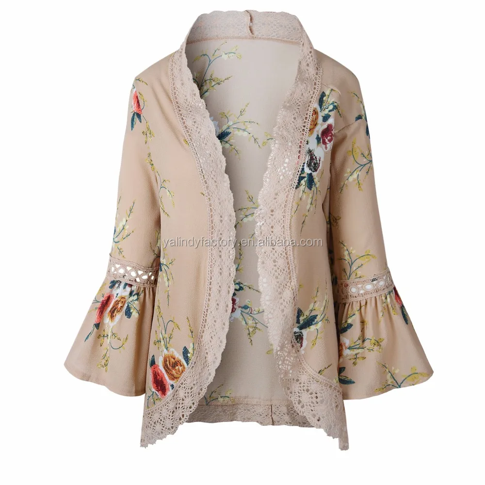 

wholesale new fashion chiffon floral cardigan, Shown
