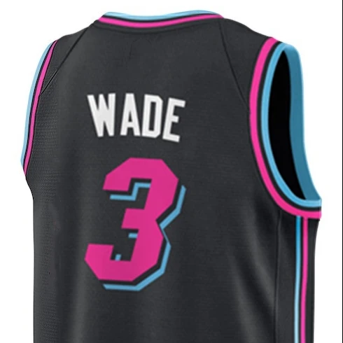 

3 Dwyane Wade Miami 21 HASSAN WHITESIDE 7 GORAN DRAGIC stitched Embroidery Logos