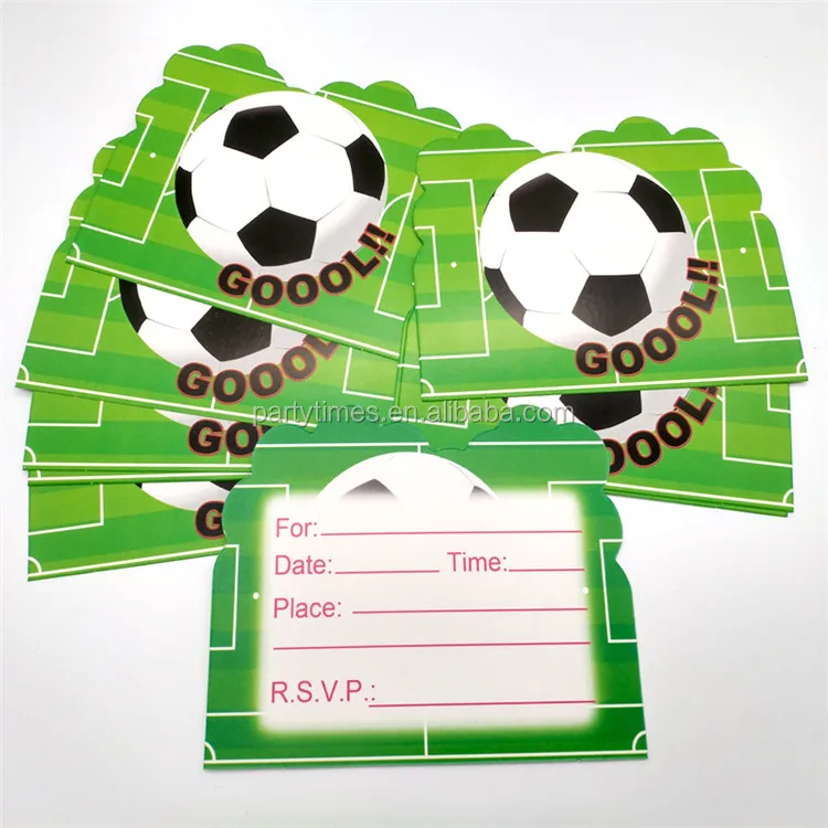 Football Fournitures De Fete Enfants Anniversaire Ifeliz Cumplearo Buon Compleanno Faveurs Carte D Invitation Buy Carte D Invulnerabilite De Papier Jetable Carte D Invulnerabilite De Fabricant De Distributeurs En Gros Faite En Chine Carte D