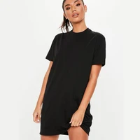 

black basic t shirt dress