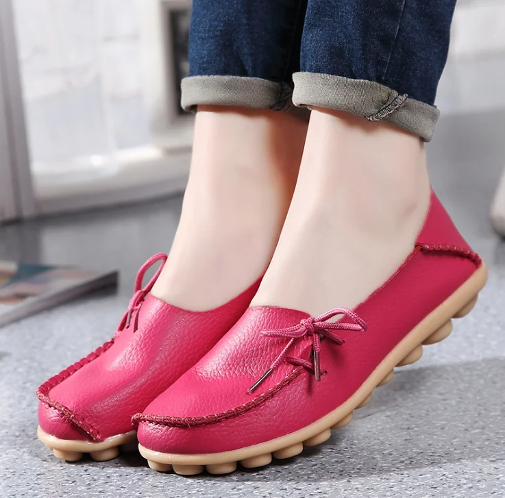 
Flat genuine leather pregnant women shoes 2019 