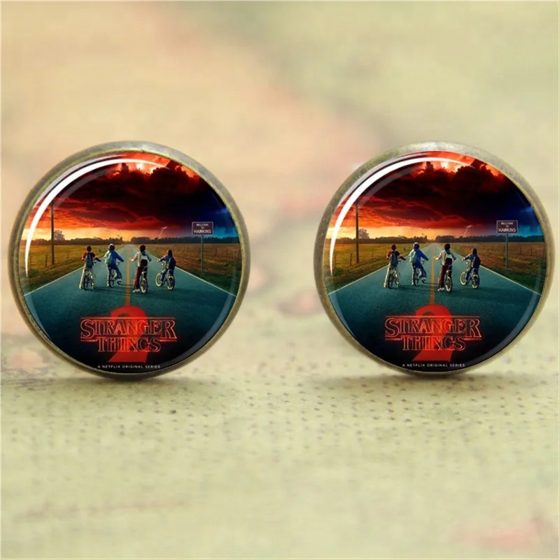 

Stranger things Earring stranger things fan hawkins glass Photo Cabochon Earring