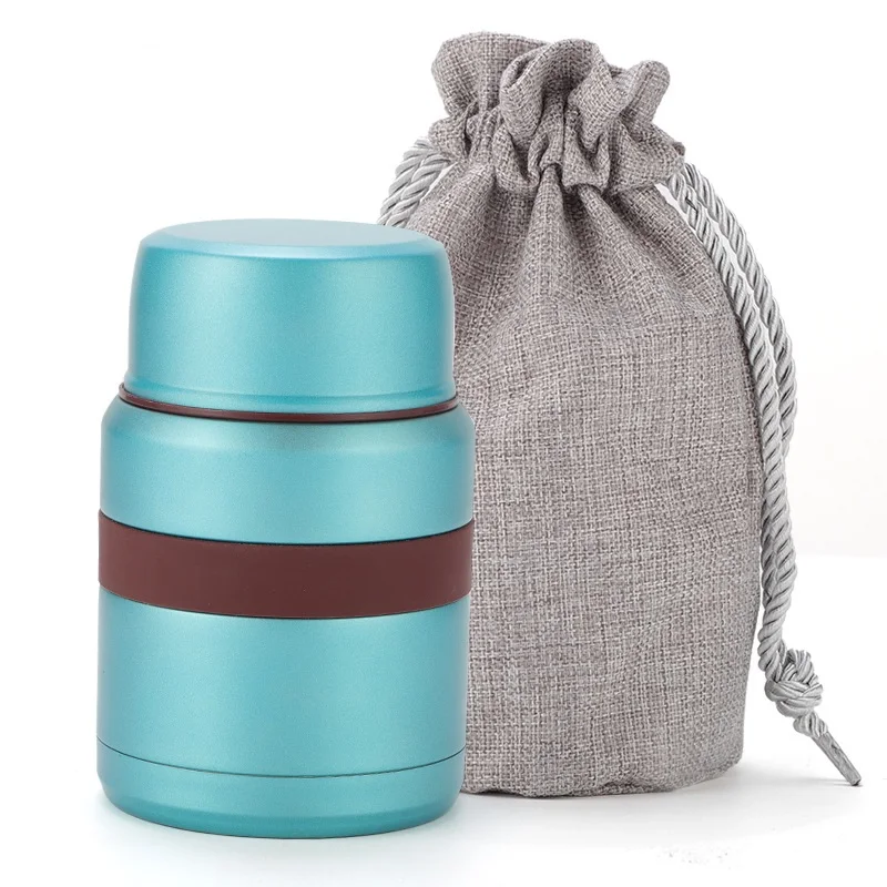 Stainless Steel Double Wall Thermos Hot Food Flask Jar With Spoon