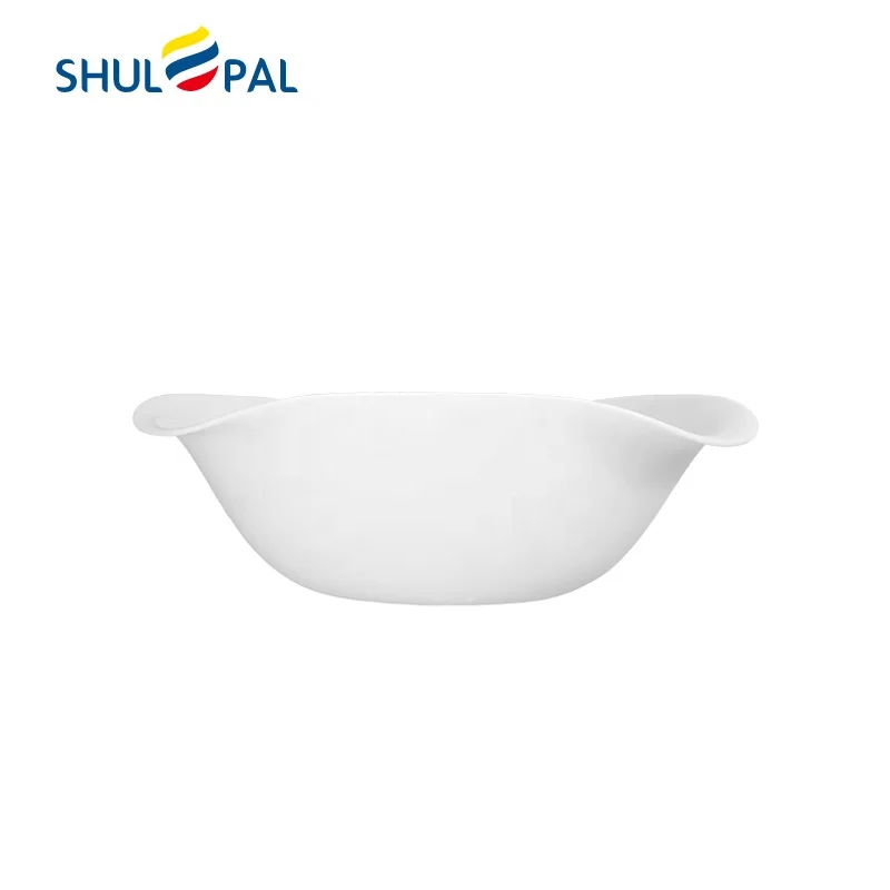 

High shock resistant opal white glass salad bowl