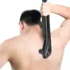 Battery operated electric black back shaver with safe blade