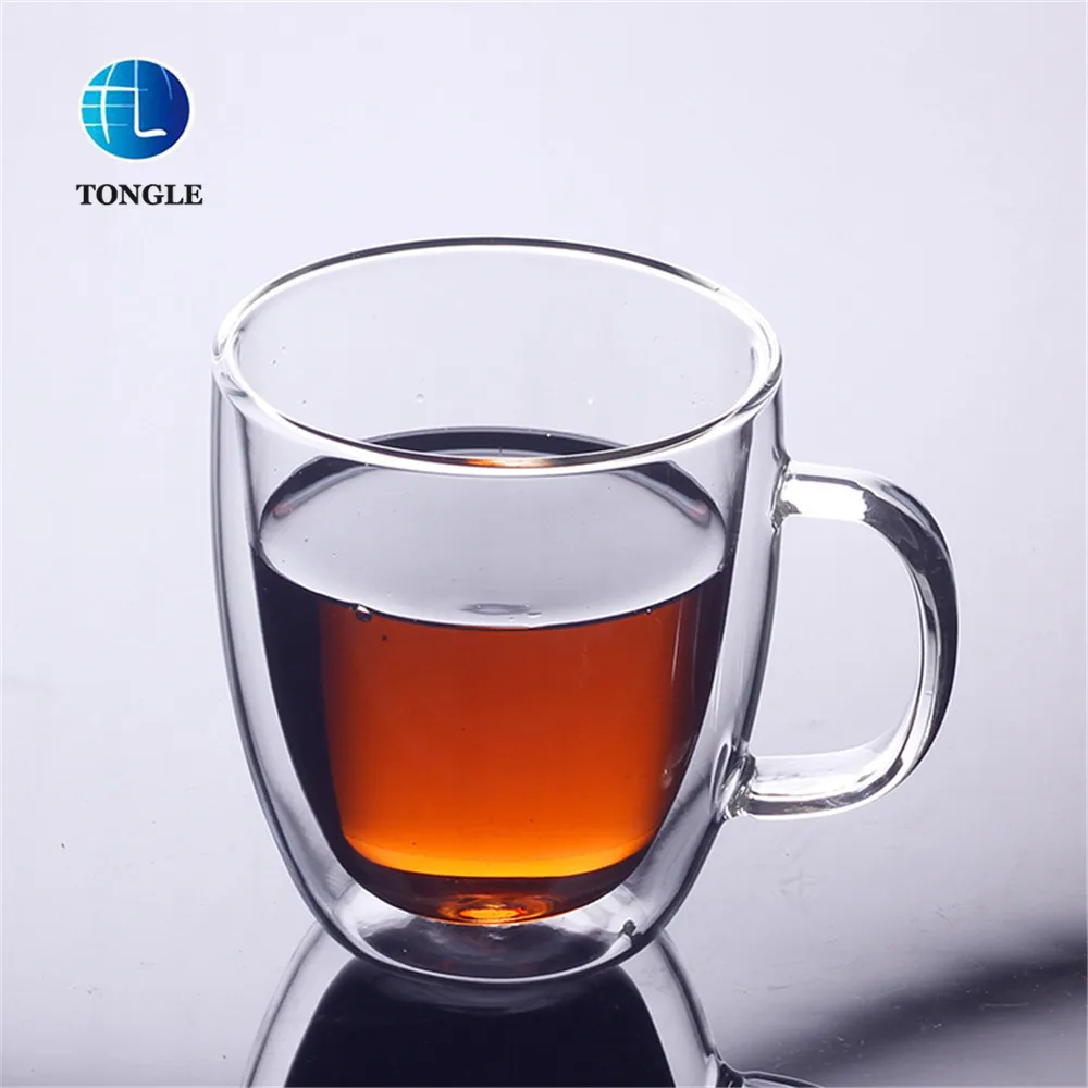 

transparent hand made double walled insulated coffee glasses