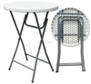 HDPE plastic hot sale promotional cocktail round hotel coffee banquet bar folding table
