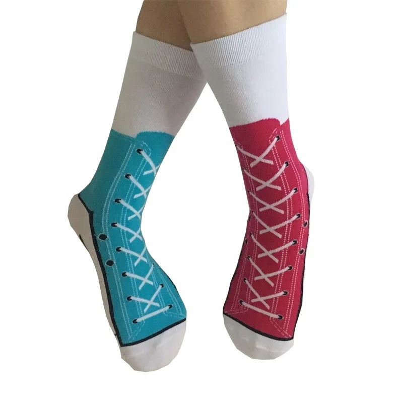 

Amazon combed cotton sport sock wholesale red sneaker socks, Image;3 designs