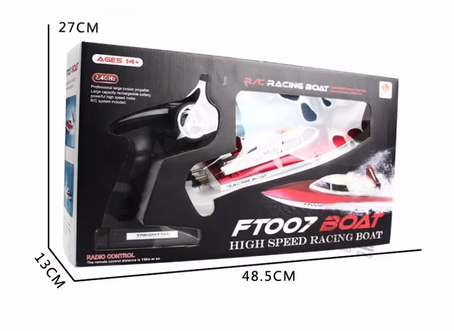 Feilun Ft007 Remote Control Boats Upgraded 2.4g Remote 