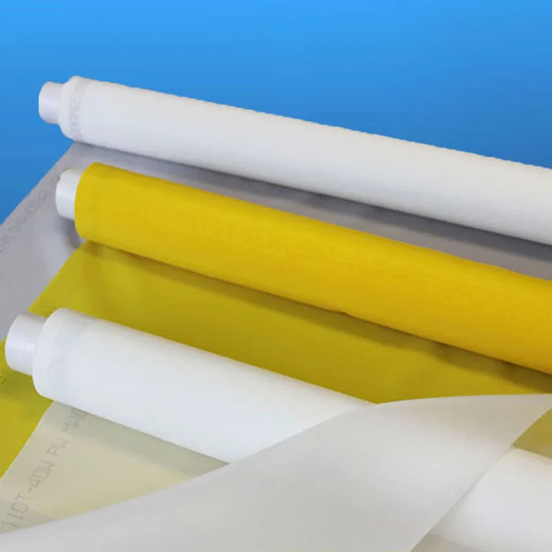 
white yellow 80 100 110 120 135 150 160 180 195 200 250 300 mesh nylon polyester silk screen printing mesh for screen printing 
