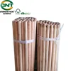 natural wood mop stick house cleaning tool handle with dome end Italian thread