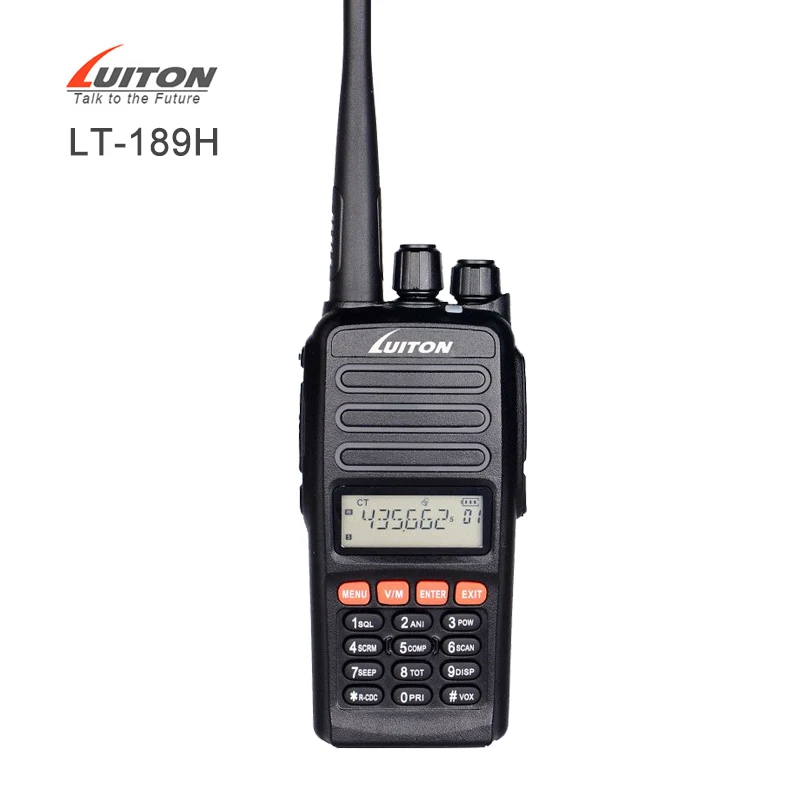 

high power transceiver 12W Single band UHF LT-189H radio long talk range 10km walkie talkie, Black