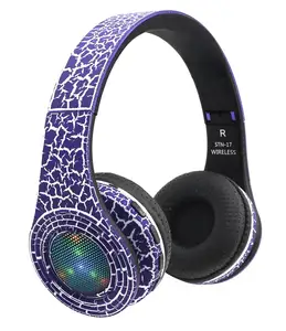 Bluetooth Headphones FM Radio LED Light