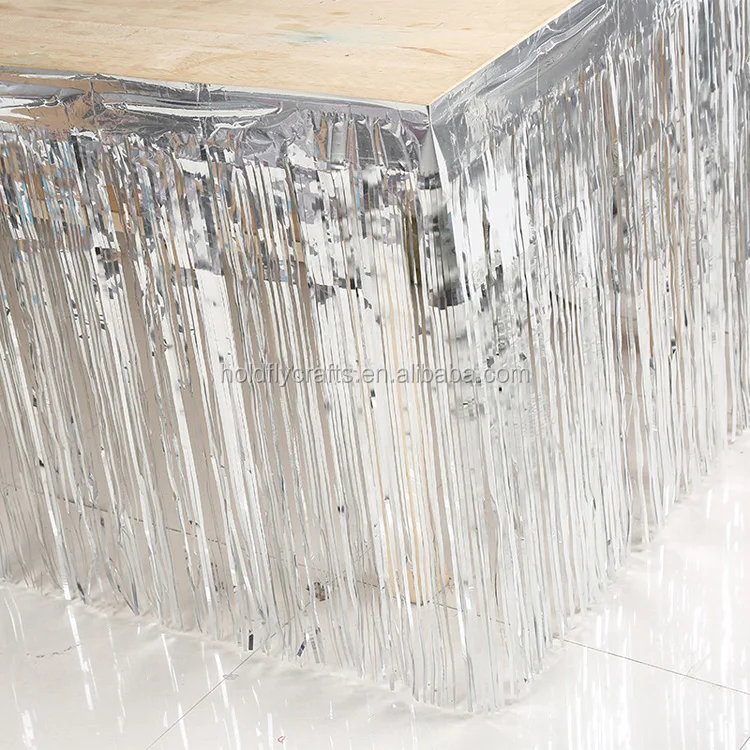 table skirt - silver