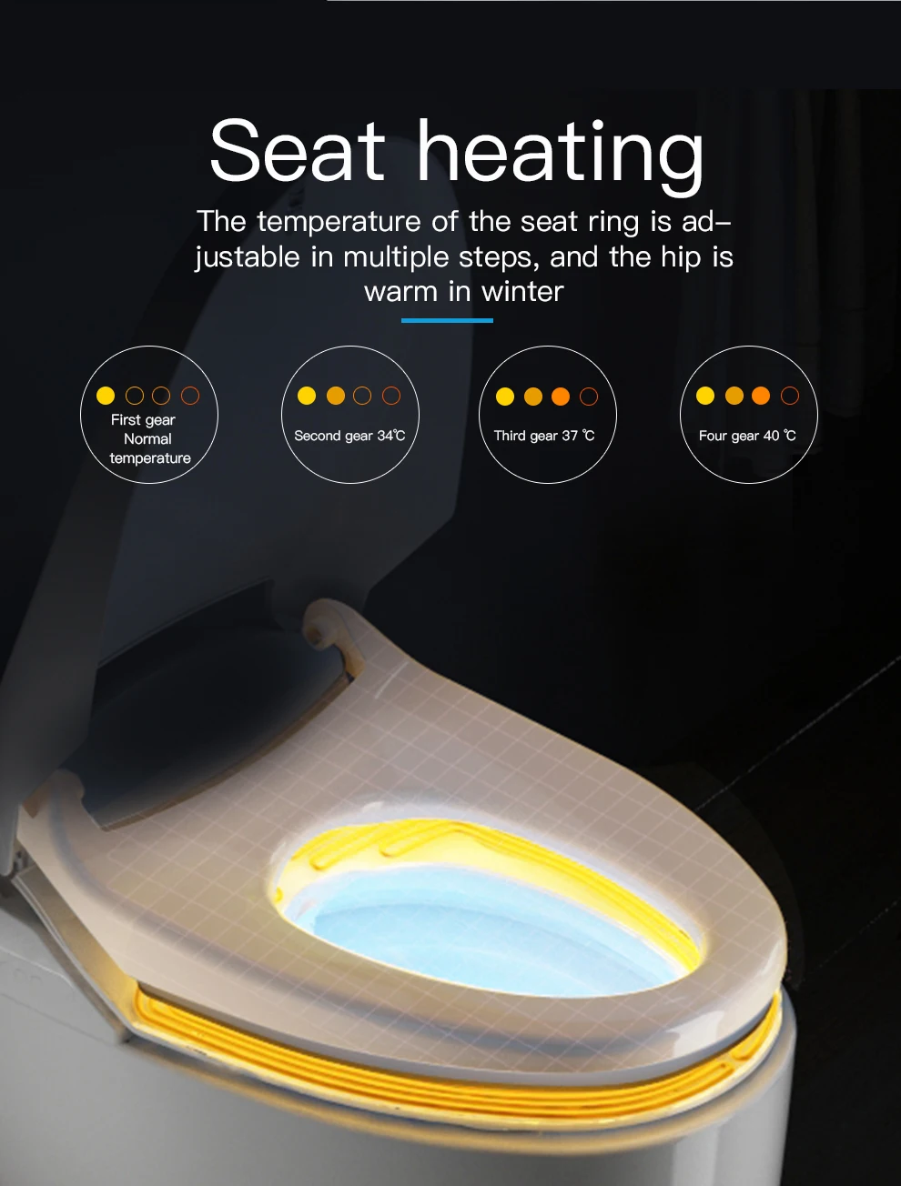 Coma Nice design electric intelligent smart toilet with sensor seat