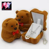 

Cartoon animal shaped jewelry boxes Cute bear pendant box