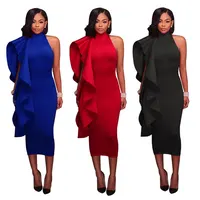 

Ready made factory direct wholesale 2017 Women Fashion Dress falbala Party clothing