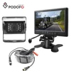 Podofo 7" TFT LCD Display Car Rear View Monitor 4 pin Connector Vehicle Reverse Backup Camera for RV Caravan Trailers Campers