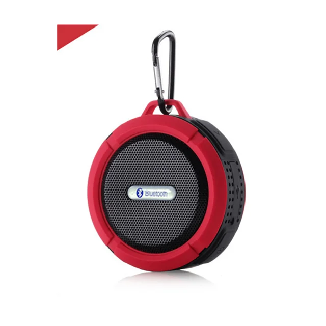 

New C6 bluetooths speaker portable waterproof Wireless caixinha de som with suction cup, Black