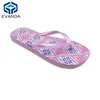 Beach Oem Pvc Woman Heat Transfer Purple Flip Flop Basic