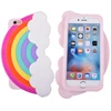 Newest Products Oem Odm Soft Silicone Gel Rubber 3D Cartoon Rainbow Shockproof Cool Fun Cell Phone Case For Iphone 6 6 Plus