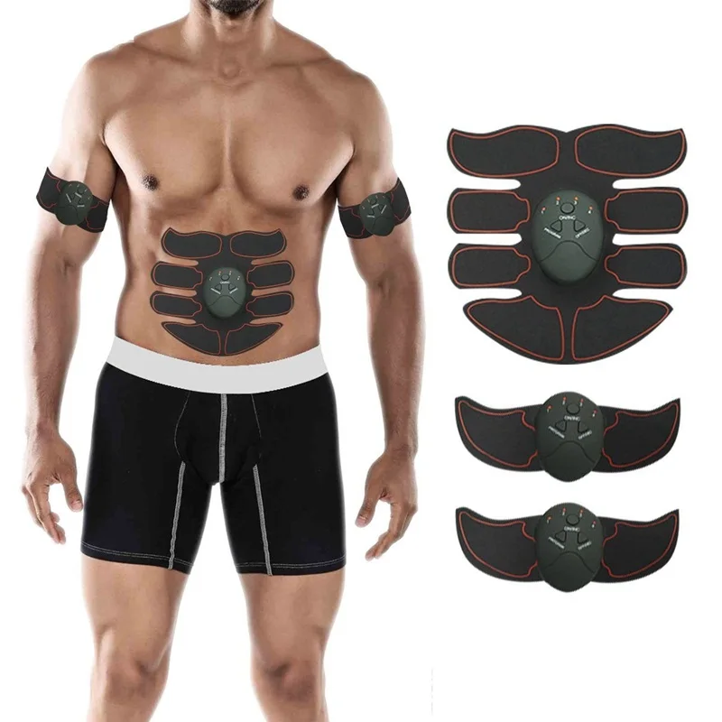Electric Ems Vibration Massager 8 Pads 6 Pack Muscle Toner Abs Stimulator Muscle Toning Machine