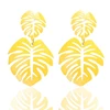 Hot Selling Personalized Hawaiian Hollow Multicolor Leaf Design Earring