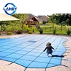 Solid dark blue pvc mesh safety pool cover