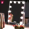 Walmart LED lighted vanity mirror 12bulb hollywood style time display cosmetic makeup mirror with light