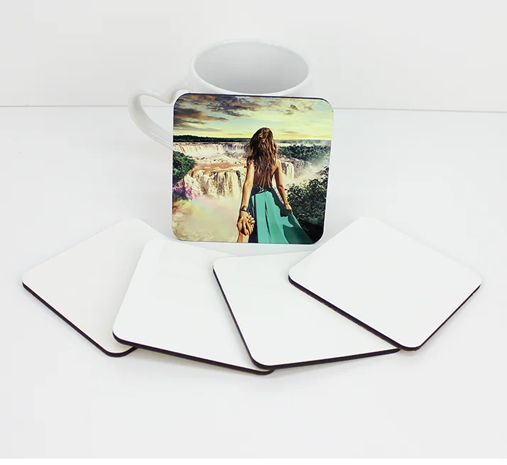 

10 pcs Sublimation Blank DIY Customized MDF Square Coaster Hardboard Coaster